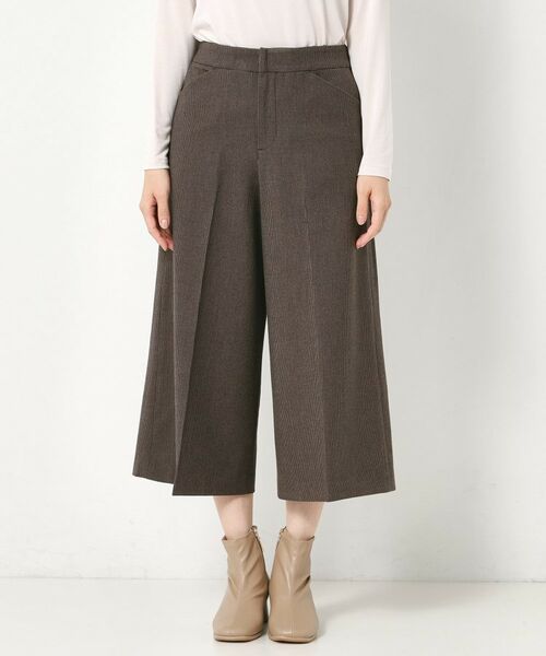 CORDIER / コルディア ショート・ハーフ・半端丈パンツ | 【M～4Lサイズ／セットアップ可／ストレッチ】ツイード調ガウチョパンツ | 詳細1