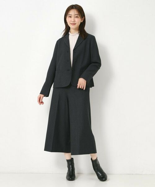 CORDIER / コルディア ショート・ハーフ・半端丈パンツ | 【M～4Lサイズ／セットアップ可／ストレッチ】ツイード調ガウチョパンツ | 詳細12