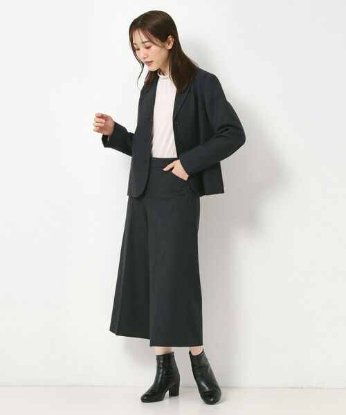 CORDIER / コルディア ショート・ハーフ・半端丈パンツ | 【M～4Lサイズ／セットアップ可／ストレッチ】ツイード調ガウチョパンツ | 詳細13