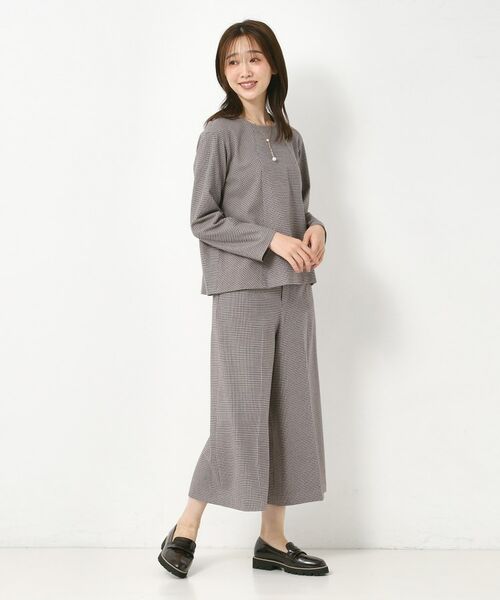 CORDIER / コルディア ショート・ハーフ・半端丈パンツ | 【M～4Lサイズ／セットアップ可／ストレッチ】ツイード調ガウチョパンツ | 詳細17