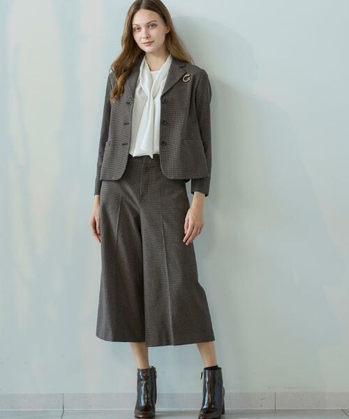 CORDIER / コルディア ショート・ハーフ・半端丈パンツ | 【M～4Lサイズ／セットアップ可／ストレッチ】ツイード調ガウチョパンツ | 詳細24