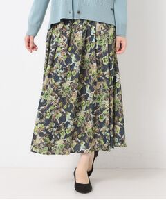 CORDIER / コルディア ロング・マキシ丈スカート | 【S～3Lサイズ／セットアップ】レーヌプリントスカート