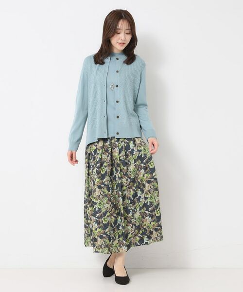 CORDIER / コルディア ロング・マキシ丈スカート | 【S～3Lサイズ／セットアップ】レーヌプリントスカート | 詳細12