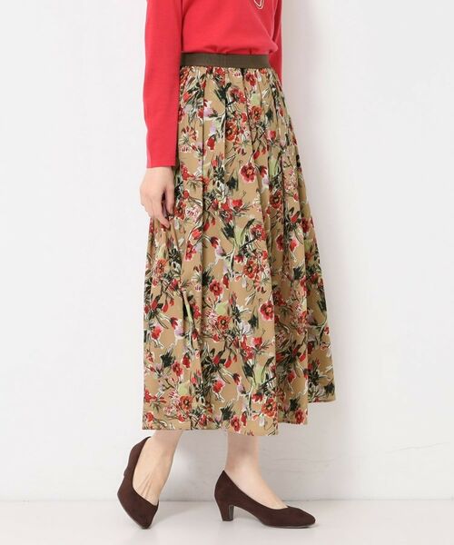 CORDIER / コルディア ロング・マキシ丈スカート | 【S～3Lサイズ／セットアップ】レーヌプリントスカート | 詳細6