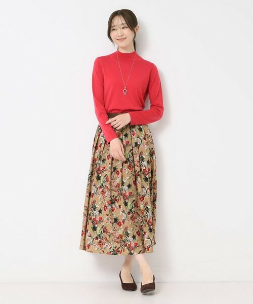 CORDIER / コルディア ロング・マキシ丈スカート | 【S～3Lサイズ／セットアップ】レーヌプリントスカート | 詳細7