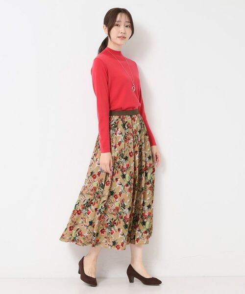 CORDIER / コルディア ロング・マキシ丈スカート | 【S～3Lサイズ／セットアップ】レーヌプリントスカート | 詳細8