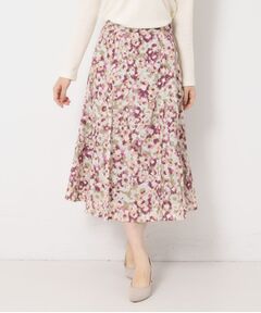 CORDIER / コルディア スカート | 【S～3Lサイズ／セットアップ】ソニアフラワープリント セミフレアスカート