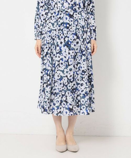 CORDIER / コルディア スカート | 【S~3Lサイズ/セットアップ】ソニアフラワープリント セミフレアスカート | 詳細1