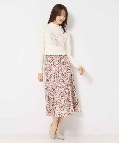 CORDIER / コルディア スカート | 【S~3Lサイズ/セットアップ】ソニアフラワープリント セミフレアスカート | 詳細13