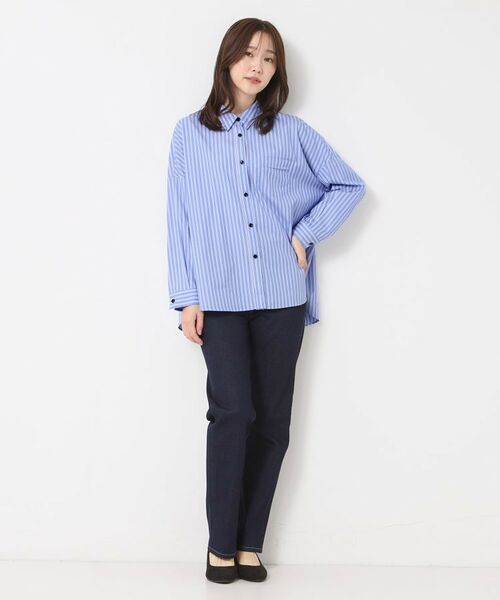 CORDIER / コルディア シャツ・ブラウス | 【M～3Lサイズ】ブレンドストライプ オーバーシャツ | 詳細13