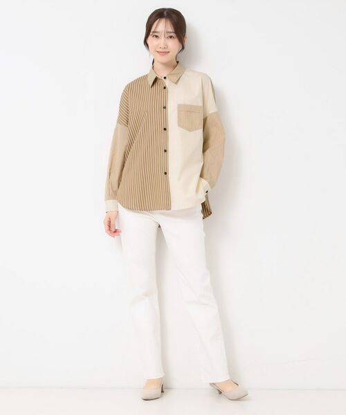 CORDIER / コルディア シャツ・ブラウス | 【M～3Lサイズ】ブレンドストライプ オーバーシャツ | 詳細19