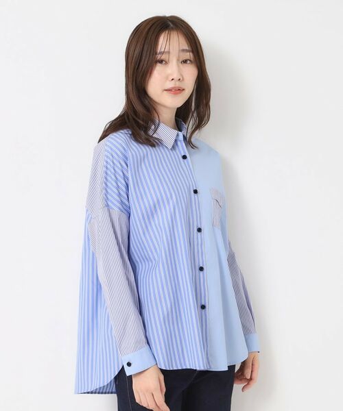 CORDIER / コルディア シャツ・ブラウス | 【M～3Lサイズ】ブレンドストライプ オーバーシャツ | 詳細21