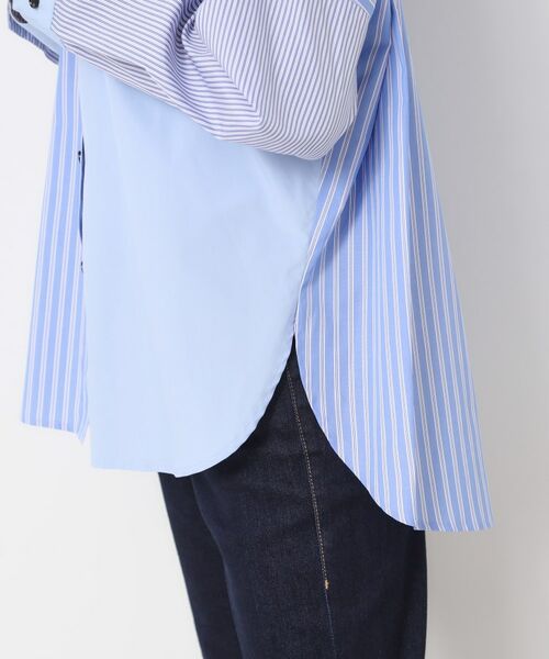 CORDIER / コルディア シャツ・ブラウス | 【M～3Lサイズ】ブレンドストライプ オーバーシャツ | 詳細6