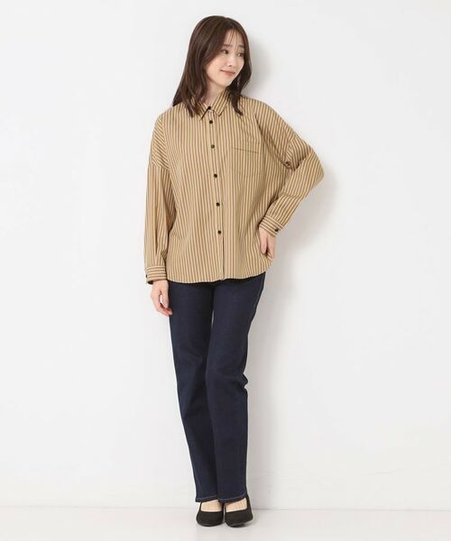 CORDIER / コルディア シャツ・ブラウス | 【M～3Lサイズ】ブレンドストライプ オーバーシャツ | 詳細8