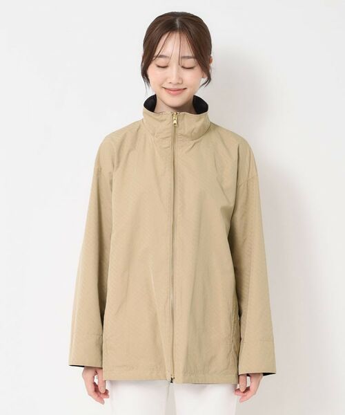 CORDIER / コルディア レザーブルゾン・ジャケット | 【リバーシブル／フード取り外し可／M～3Lサイズ】タフタ＆ジャカードバイカラーコート | 詳細11