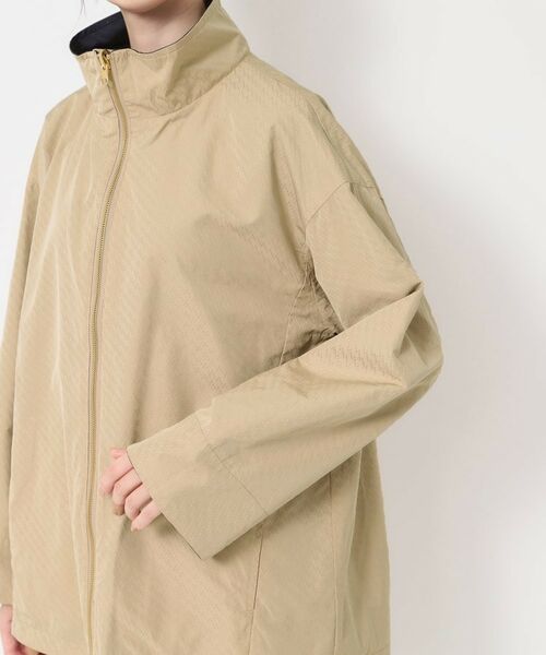 CORDIER / コルディア レザーブルゾン・ジャケット | 【リバーシブル／フード取り外し可／M～3Lサイズ】タフタ＆ジャカードバイカラーコート | 詳細15