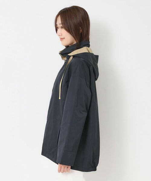 CORDIER / コルディア レザーブルゾン・ジャケット | 【リバーシブル／フード取り外し可／M～3Lサイズ】タフタ＆ジャカードバイカラーコート | 詳細2