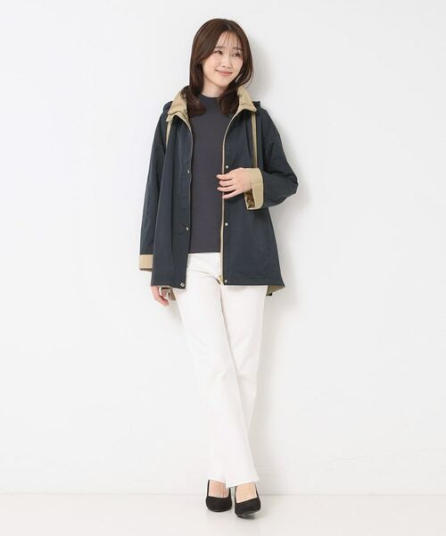 CORDIER / コルディア レザーブルゾン・ジャケット | 【リバーシブル／フード取り外し可／M～3Lサイズ】タフタ＆ジャカードバイカラーコート | 詳細28