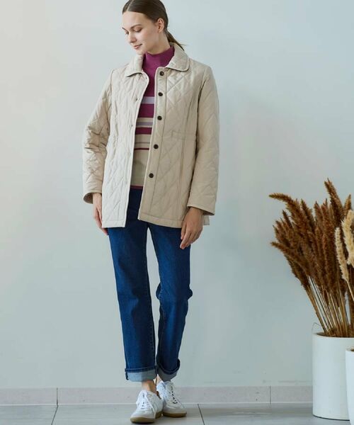CORDIER / コルディア ステンカラーコート | 【M～4Lサイズ】ダイヤキルティングライトコート | 詳細27
