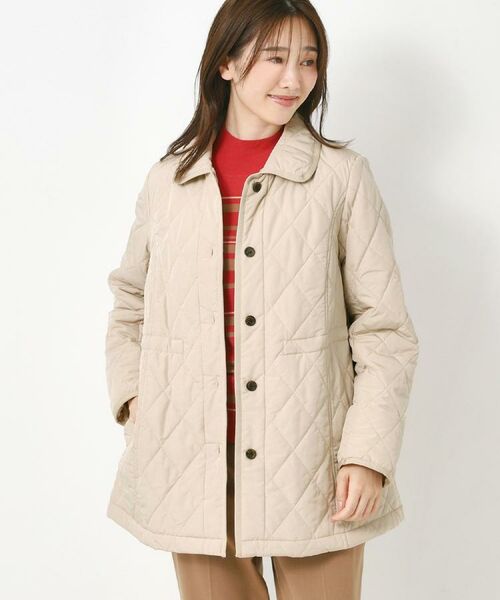 CORDIER/コルディア 【M~4Lサイズ】ダイヤキルティングライトコート ライトベージュ(050) 48(4L) CORDIER/コルディア 【M~4Lサイズ】ダイヤキルティングライトコート ライトベージュ(050) 48(4L)