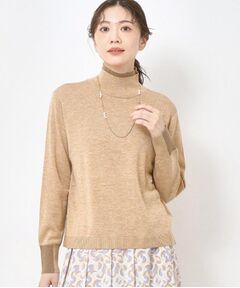 CORDIER / コルディア ニット・セーター | 配色衿ハイネックプルオーバーニット