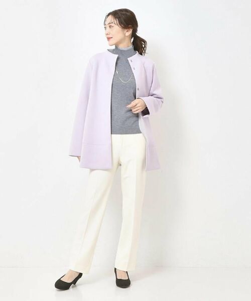 CORDIER / コルディア ニット・セーター | 配色衿ハイネックプルオーバーニット | 詳細11