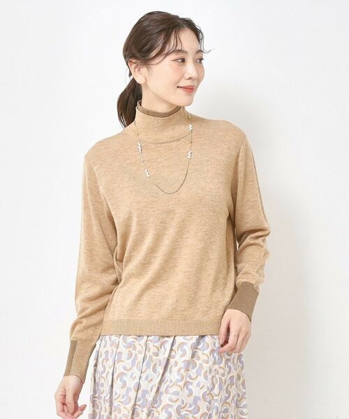 CORDIER / コルディア ニット・セーター | 配色衿ハイネックプルオーバーニット | 詳細13