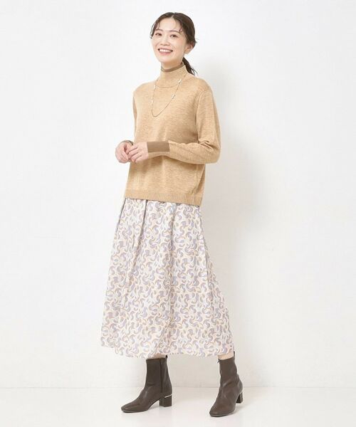 CORDIER / コルディア ニット・セーター | 配色衿ハイネックプルオーバーニット | 詳細14