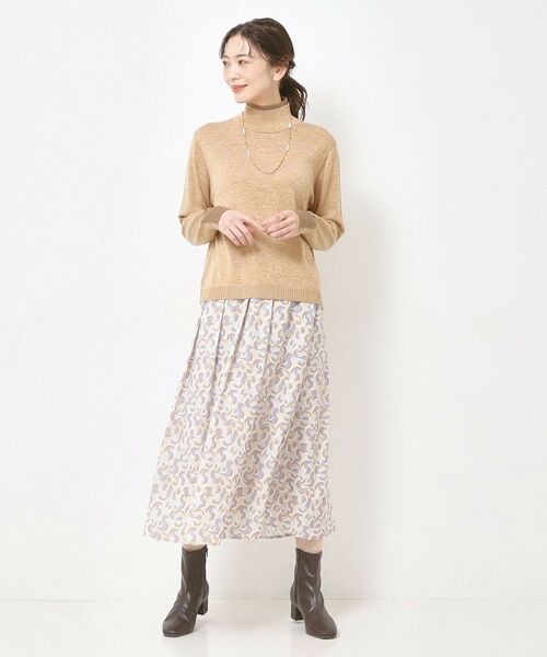 CORDIER / コルディア ニット・セーター | 配色衿ハイネックプルオーバーニット | 詳細15