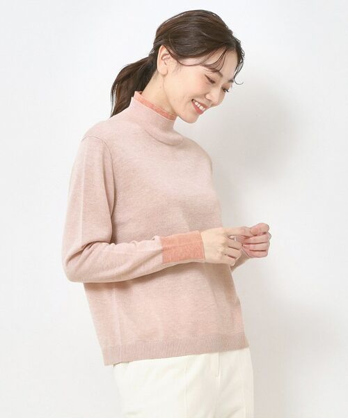 CORDIER / コルディア ニット・セーター | 配色衿ハイネックプルオーバーニット | 詳細17