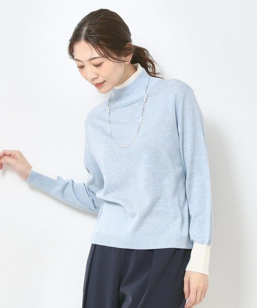 CORDIER / コルディア ニット・セーター | 配色衿ハイネックプルオーバーニット | 詳細21