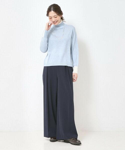 CORDIER / コルディア ニット・セーター | 配色衿ハイネックプルオーバーニット | 詳細22