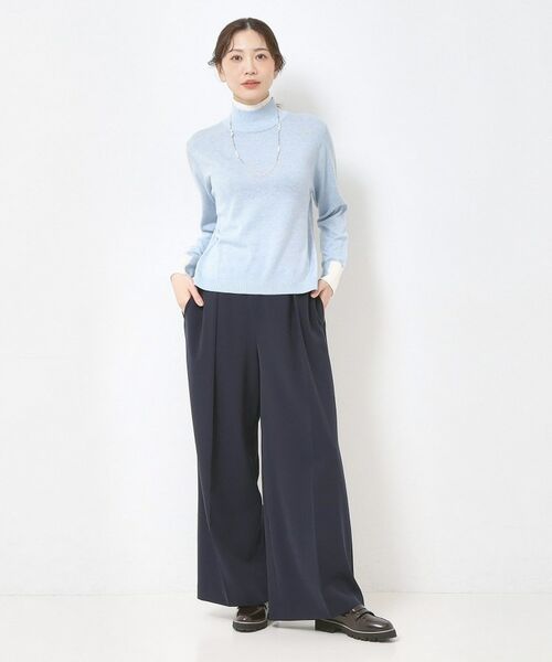 CORDIER / コルディア ニット・セーター | 配色衿ハイネックプルオーバーニット | 詳細23