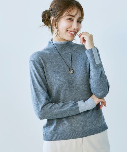 CORDIER / コルディア ニット・セーター | 配色衿ハイネックプルオーバーニット | 詳細27