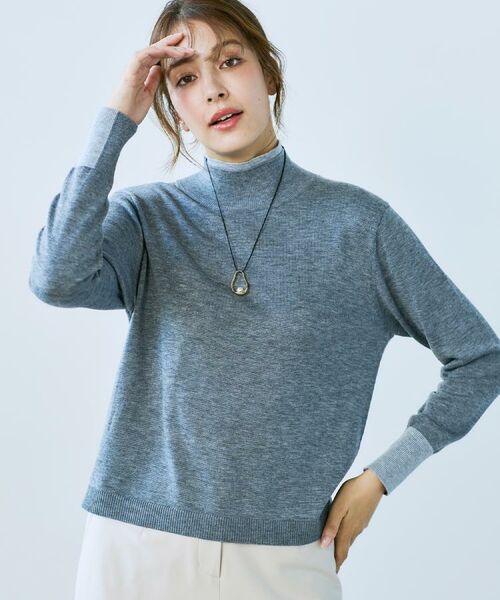 CORDIER / コルディア ニット・セーター | 配色衿ハイネックプルオーバーニット | 詳細29