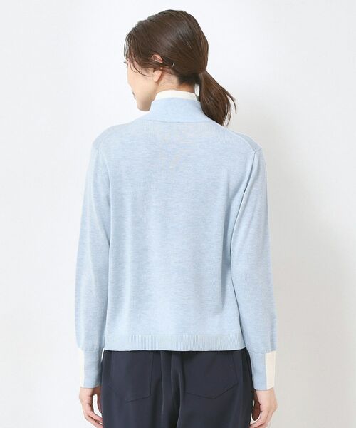CORDIER / コルディア ニット・セーター | 配色衿ハイネックプルオーバーニット | 詳細3