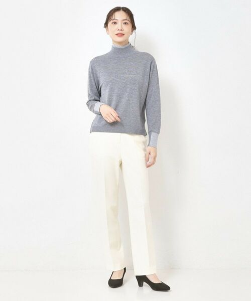 CORDIER / コルディア ニット・セーター | 配色衿ハイネックプルオーバーニット | 詳細9