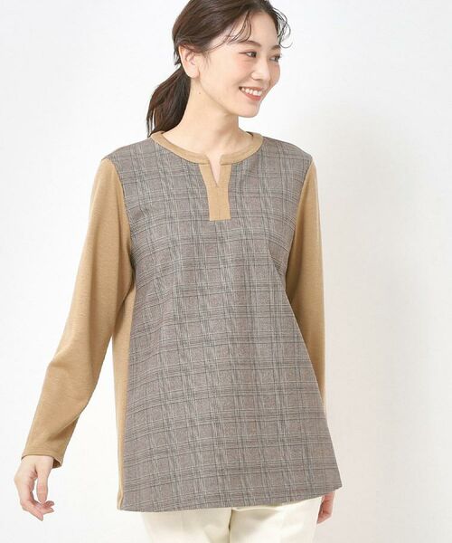 CORDIER / コルディア チュニック | 【M~4Lサイズ/2WAYストレッチ/洗える】クレール チュニック(モカブラウン(242))