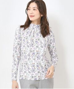 CORDIER / コルディア カットソー | 【M～4Lサイズ】プレミアジャージ プリントハイネックプルオーバー