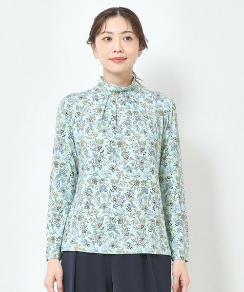 CORDIER / コルディア カットソー | 【M～4Lサイズ】プレミアジャージ プリントハイネックプルオーバー | 詳細1