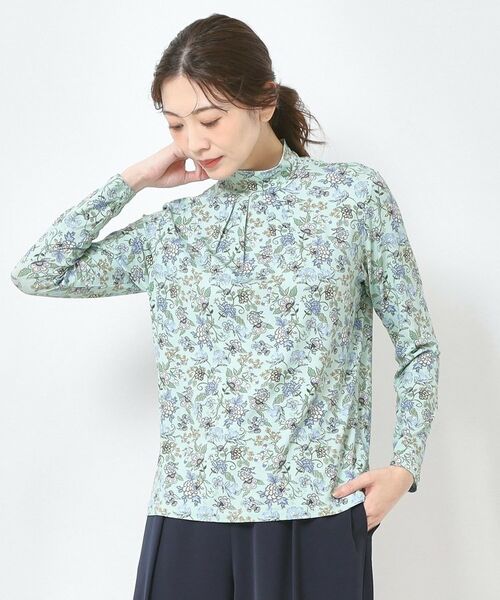 CORDIER / コルディア カットソー | 【M～4Lサイズ】プレミアジャージ プリントハイネックプルオーバー | 詳細11