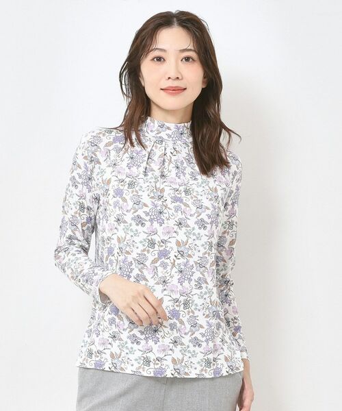 CORDIER / コルディア カットソー | 【M～4Lサイズ】プレミアジャージ プリントハイネックプルオーバー | 詳細7