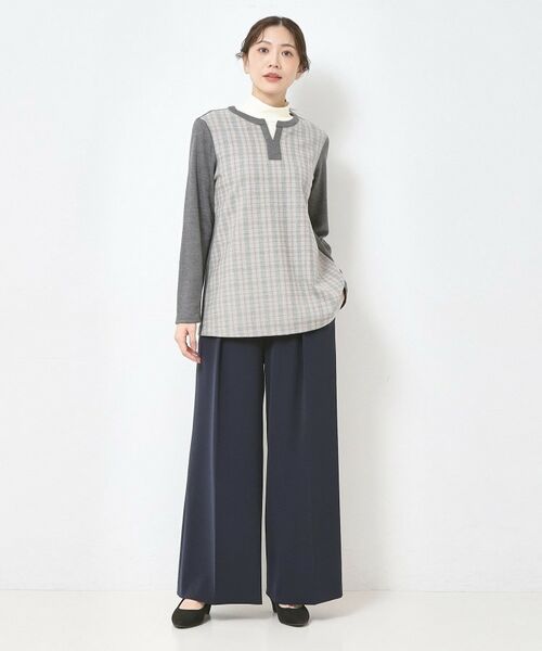 CORDIER / コルディア カットソー | 【M～4Lサイズ】プレミアジャージハイネックプルオーバー | 詳細17