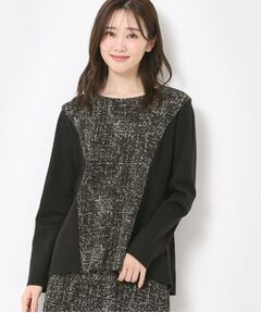 CORDIER / コルディア カットソー | 【M～4Lサイズ／セットアップ／洗える】セナプリントジャージプルオーバー