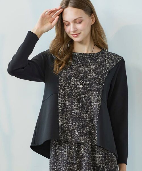 CORDIER / コルディア カットソー | 【M~4Lサイズ/セットアップ/洗える】セナプリントジャージプルオーバー | 詳細11