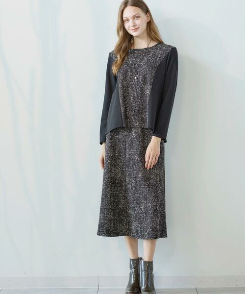 CORDIER / コルディア カットソー | 【M~4Lサイズ/セットアップ/洗える】セナプリントジャージプルオーバー | 詳細14