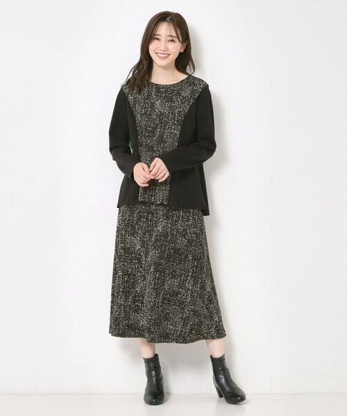 CORDIER / コルディア カットソー | 【M~4Lサイズ/セットアップ/洗える】セナプリントジャージプルオーバー | 詳細8