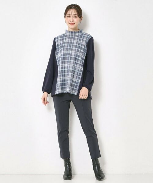 CORDIER / コルディア チュニック | 【M~4Lサイズ】ウインターチェックチュニックプルオーバー | 詳細12