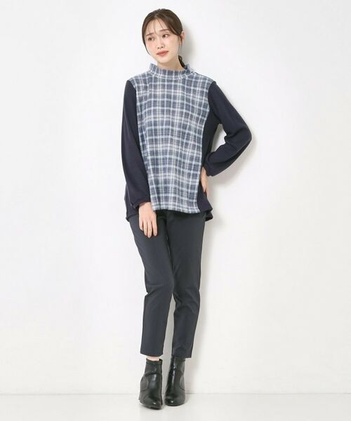 CORDIER / コルディア チュニック | 【M~4Lサイズ】ウインターチェックチュニックプルオーバー | 詳細13