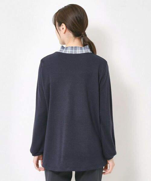 CORDIER / コルディア チュニック | 【M~4Lサイズ】ウインターチェックチュニックプルオーバー | 詳細3